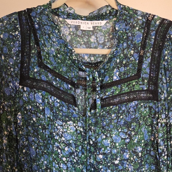 VERONICA BEARD Candita printed chiffon blouse - Picture 4 of 9